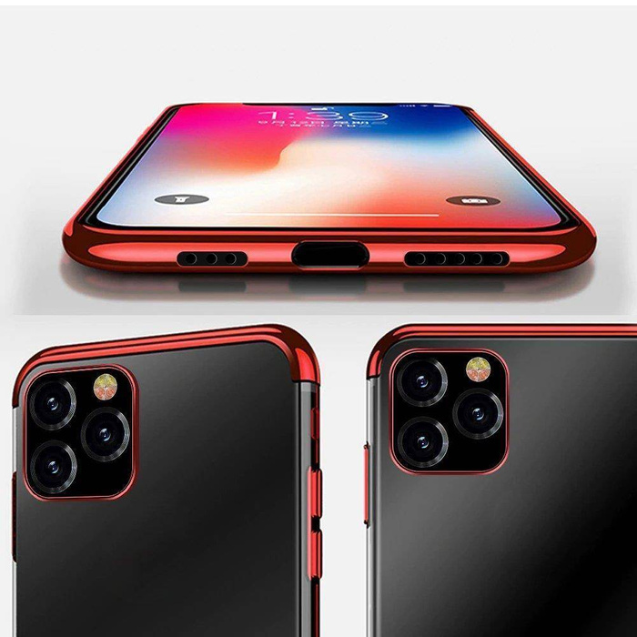 ETUI Clear Color case żelowy pokrowiec etui z metaliczną ramką Xiaomi Redmi Note 11S / Note 11 niebieski CASE