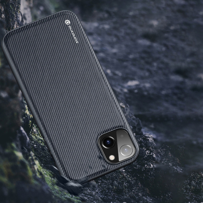 Dux Ducis Fino etui pokrowiec pokryty nylonowym materiałem iPhone 14 Max czarny