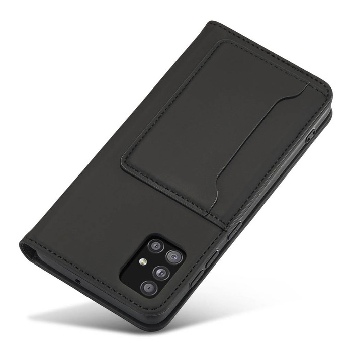 Magnet Card Case etui do Xiaomi Redmi Note 11 Pro pokrowiec portfel na karty kartę podstawka czarny