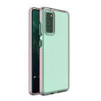 Spring Case pokrowiec żelowe etui z kolorową ramką do Samsung Galaxy A72 4G jasnoróżowy