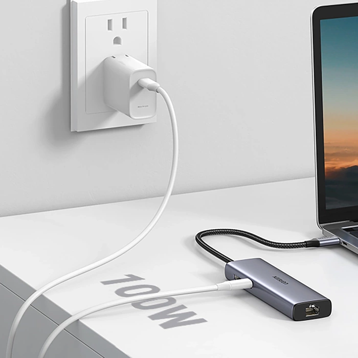 Adapter Hub UGREEN, USB-C do 2x USB 3.0, HDMI, RJ45, SD/TF 90568