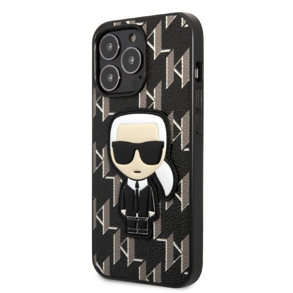 Etui Karl Lagerfeld iPhone 13 Pro / 13 6,1" Hardcase Czarny/black Monogram Ikonik Patch Case
