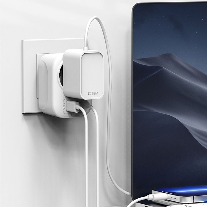 TECH-PROTECT TA100 TRAVEL ADAPTER UK TO EU WHITE