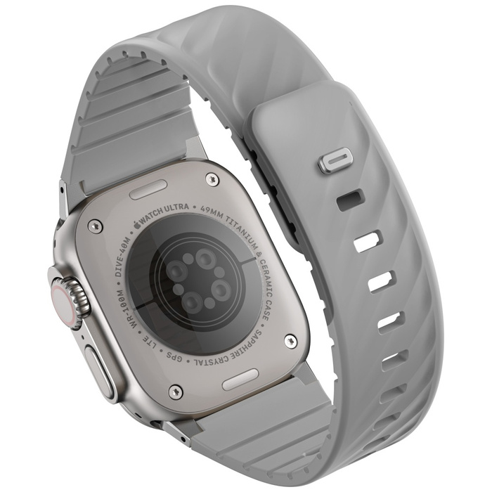 Pasek UNIQ Fluo Apple Watch 49/46/45/44/42/41/40mm Magnetic Szary