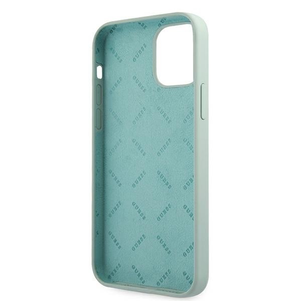 Etui GUESS Apple iPhone 12 12 Pro Silicone Vintage Niebieski Fuksja Hardcase