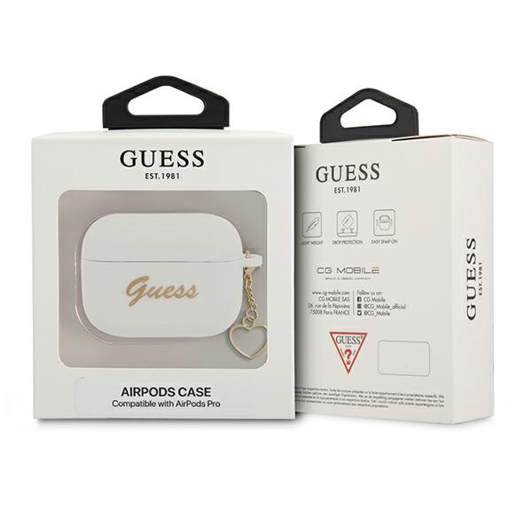 Etui GUESS Apple AirPods Pro Cover Silicone Charm Collection Biały Case