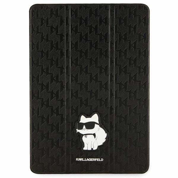 Karl Lagerfeld KLFC10SAKHPCK iPad 10.2" Folio Magnet Allover Cover czarny/black Saffiano Monogram Choupette