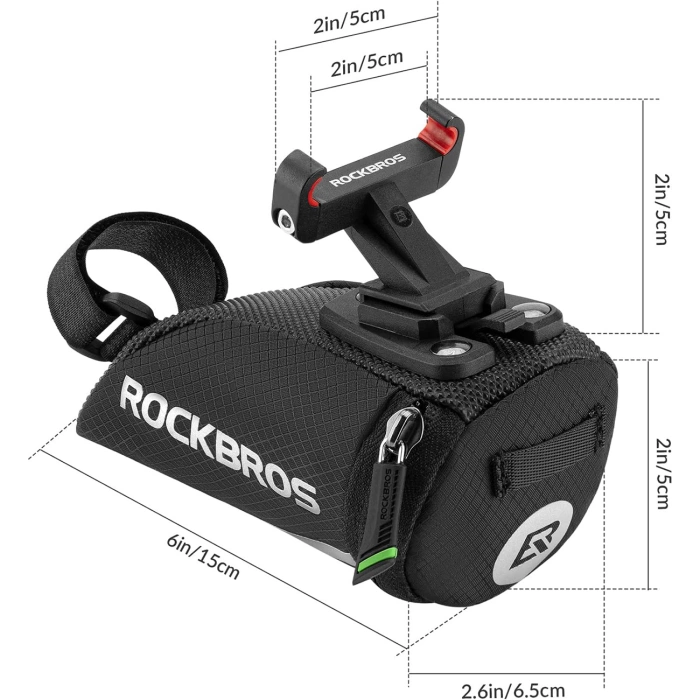 Torba rowerowa Rockbros C28 pod siodełko - czarna