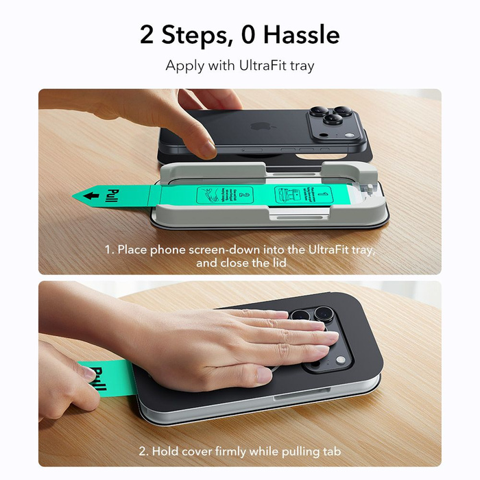 SZKŁO HARTOWANE ESR ULTRAFIT TEMPERED GLASS 2-PACK IPHONE 17 PRO CLEAR