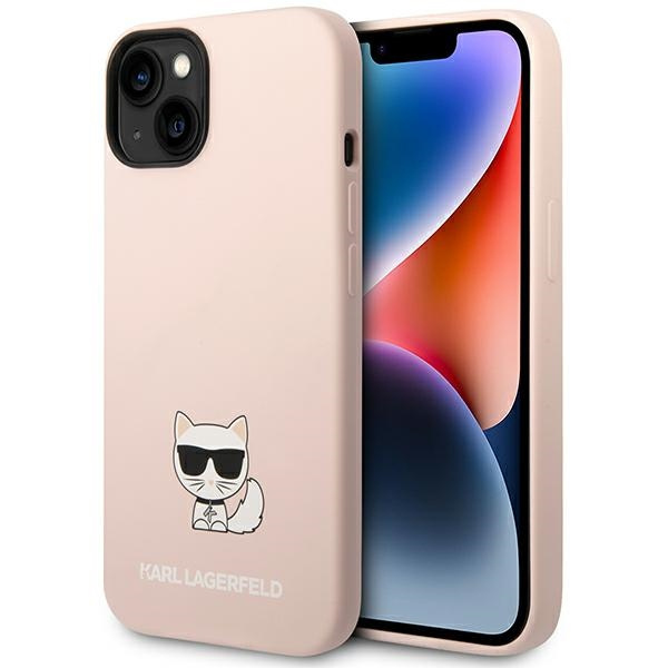 Etui KARL LAGERFELD Apple iPhone 14 Plus Silicone Choupette Body Jasnoróżowy Hardcase