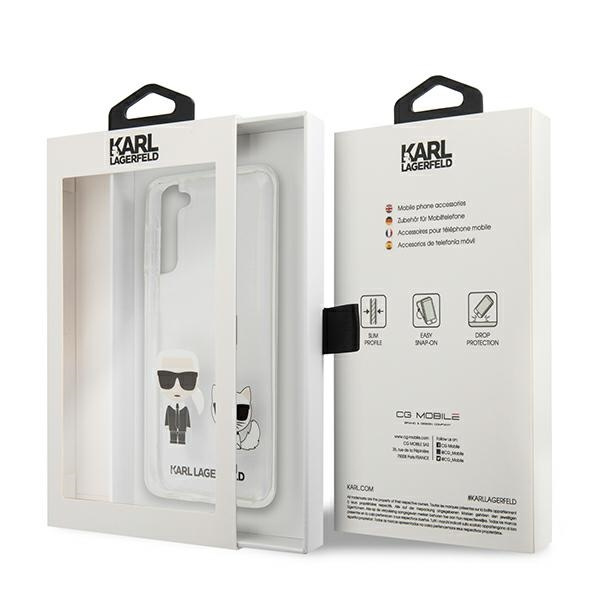 Etui KARL LAGERFELD Samsung Galaxy S21 Plus Karl & Choupette Bezbarwny Hardcase