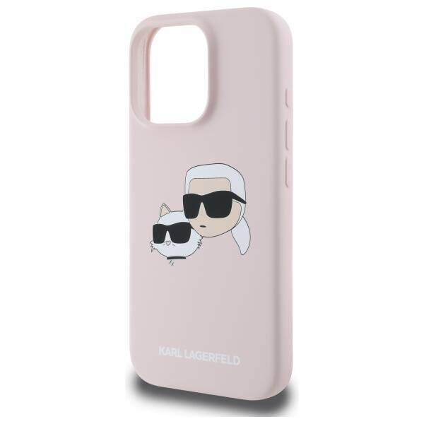 Etui Karl Lagerfeld iPhone 16 Pro Max różowy/pink HC MagSafe Sil Double Heads Print