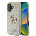 Etui Guess iPhone 16 6,1" złoty/gold HC Fixed Glitter Big 4G