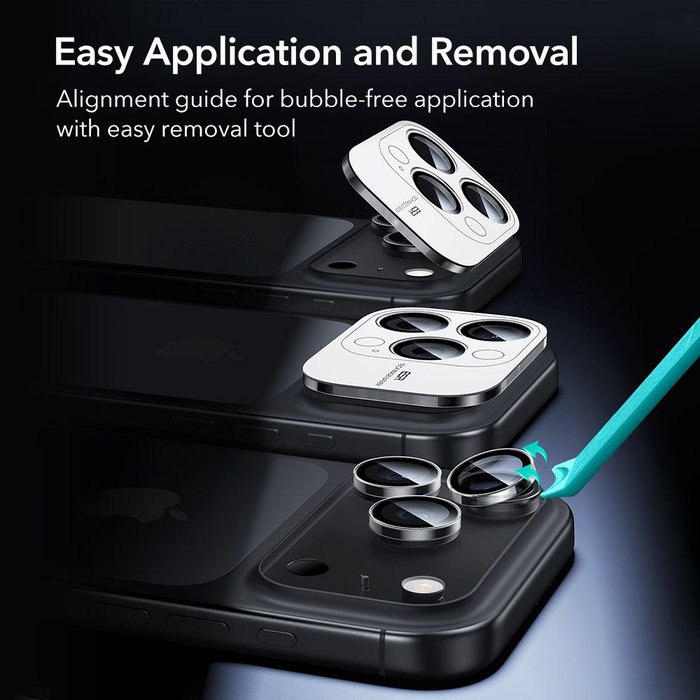 OSŁONA NA APARAT ESR ARMORITE CAMERA PROTECTOR IPHONE 14 PRO / PRO MAX / 15 PRO / PRO MAX / 16 PRO / PRO MAX / 17 PRO / PRO MAX CLEAR