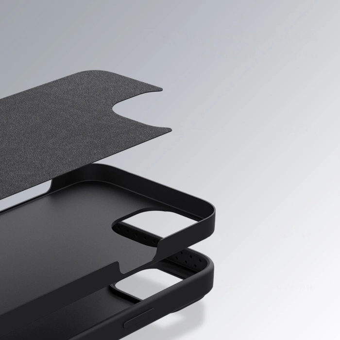 Etui Nillkin CamShield Silky Silicone Case etui iPhone 14 Pro Max pokrowiec z osłoną na aparat czarny