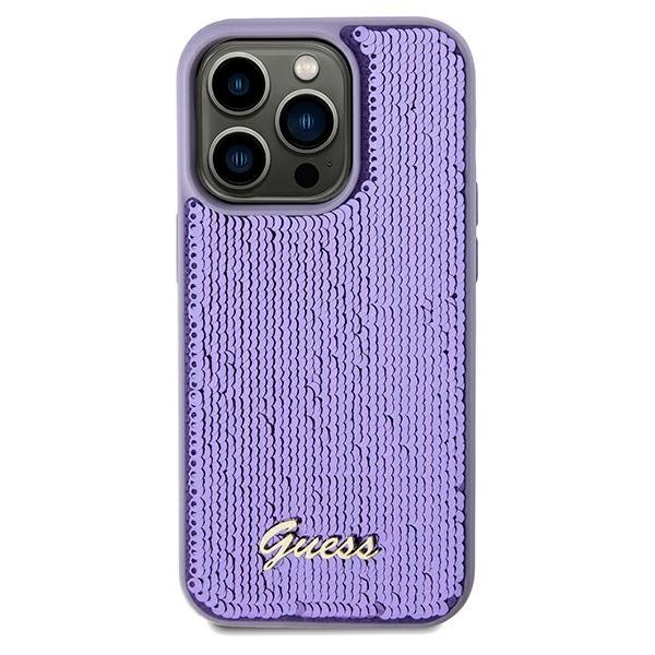 Etui Guess GUHCP13XPSFDGSU iPhone 13 Pro Max 6.7" fioletowy/purple hardcase Sequin Script Metal Case