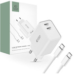 Tech-protect C35w 2-port Network Charger Pd35w + USB-C Cable White