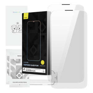 Szkło hartowane Baseus Corning do iPhone 13 / 13 Pro / 14 z filtrem przeciwpyłowym