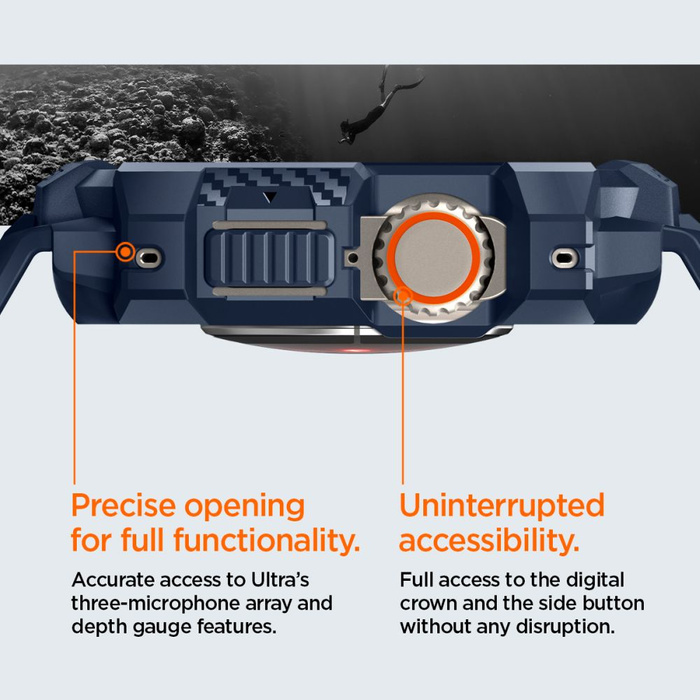 Pasek Spigen Rugged Armor ”pro” Apple Watch Ultra 1 / 2 (49 Mm) Navy Blue