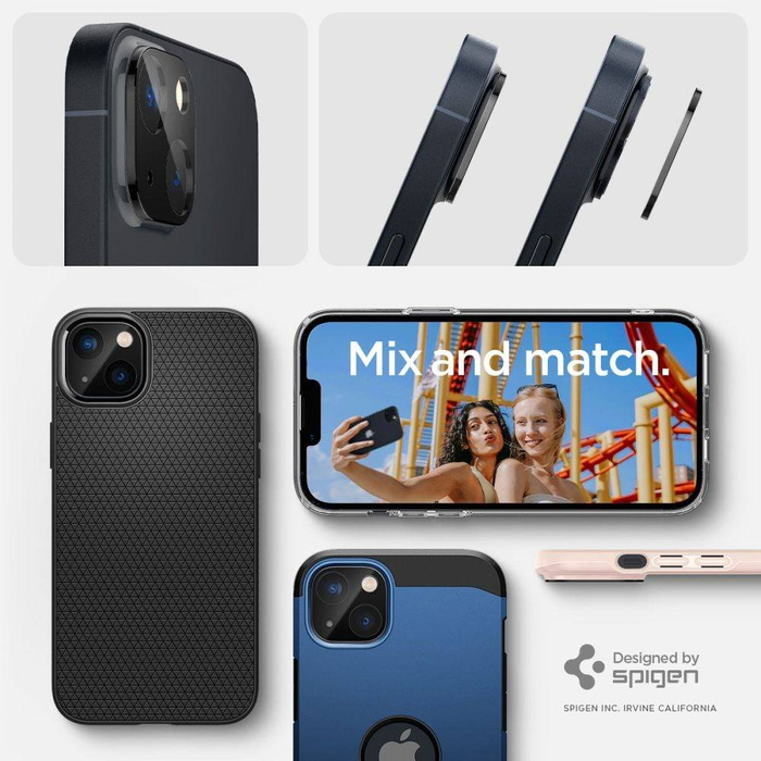 Osłona Aparatu Spigen Optik.tr Camera Protector 2-pack iPhone 14 / 14 Plus Black