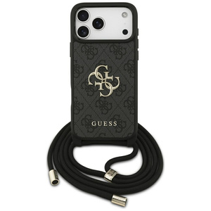 Etui Guess 4G Big Logo Cord Stap         Crossbody do iPhone 17 Pro Max czarny