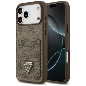 Etui Guess 4G Double Card Triangle do    iPhone 17 Pro Max brązowy