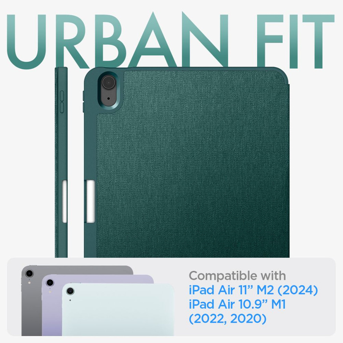 Etui Spigen Urban Fit iPad Air 10.9 4 / 5 / 2020-2022 / 6 7 / 2024-2025 Midnight Green Case