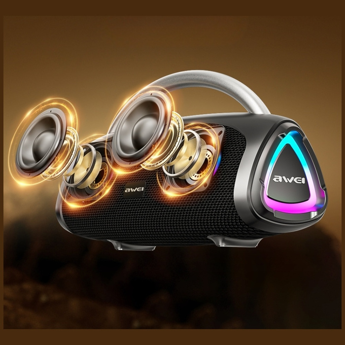 Głośnik bezprzewodowy AWEI KA39 100W     Bluetooth 5.3 przenośny zewnętrzny czarny