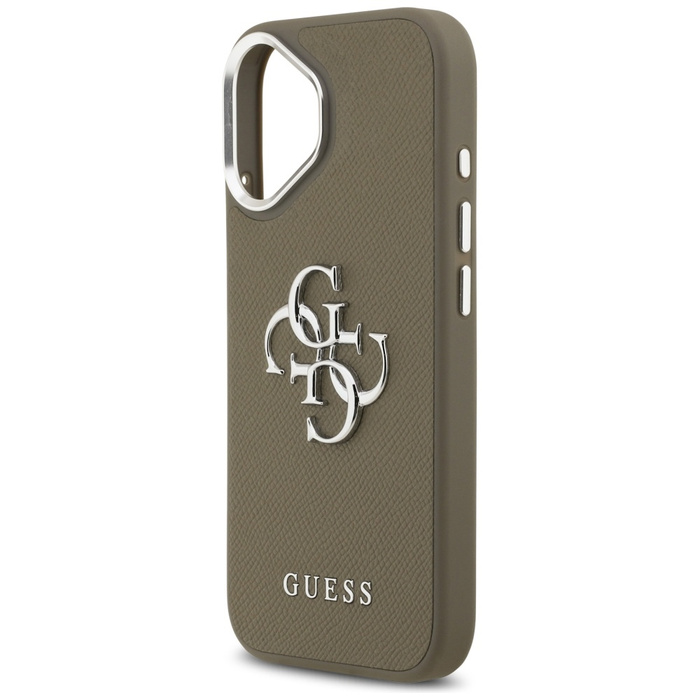 Etui Guess Grained Big 4G Classic Logo   do iPhone 17 brązowy