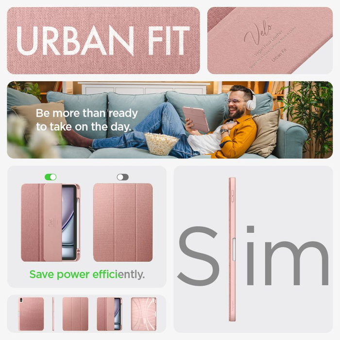 Etui Spigen Urban Fit iPad Air 10.9 4 / 5 / 2020-2022 / 6 7 / 2024-2025 Rose Gold Case