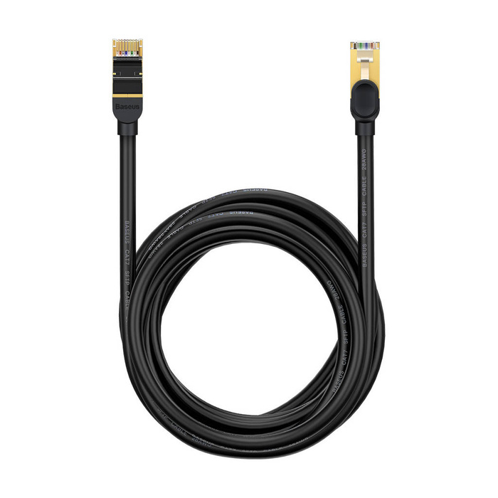 Baseus Speed Seven szybki kabel sieciowy RJ45 10Gbps 15m czarny (WKJS010801)