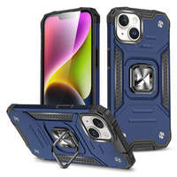 Etui Pancerne etui z uchwytem na palec do iPhone 15 Plus Wozinsky Ring Armor - niebieskie Case