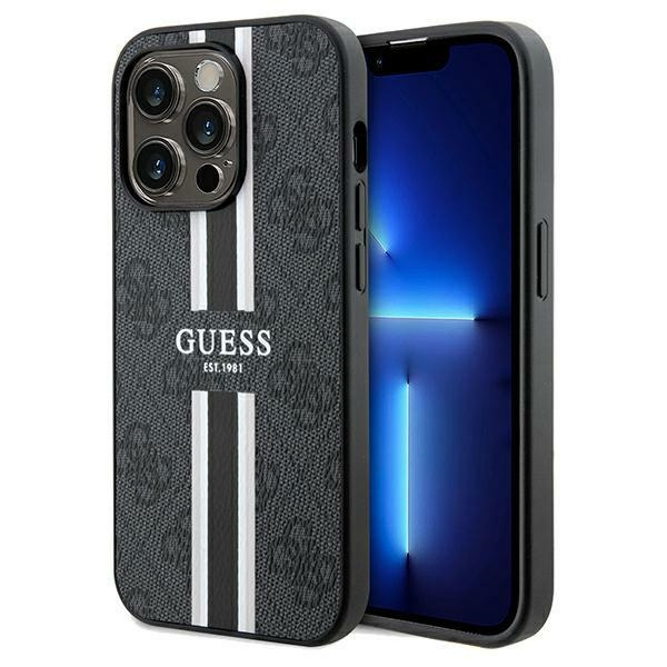 Etui Guess GUHMP15XP4RPSK iPhone 15 Pro Max 6.7" czarny/black hardcase 4G Printed Stripes MagSafe Case