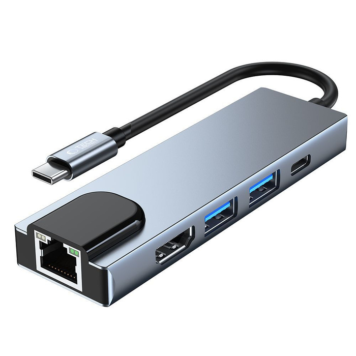 TECH-PROTECT V3-HUB ADAPTER 5IN1 GREY
