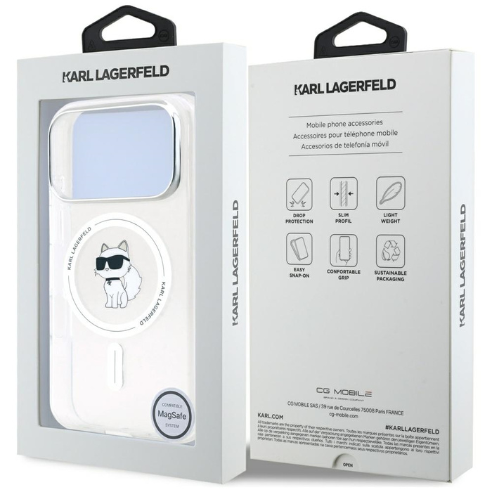 Etui Karl Lagerfeld IML Choupette        MagSafe do iPhone 17 Pro Max przezroczysty