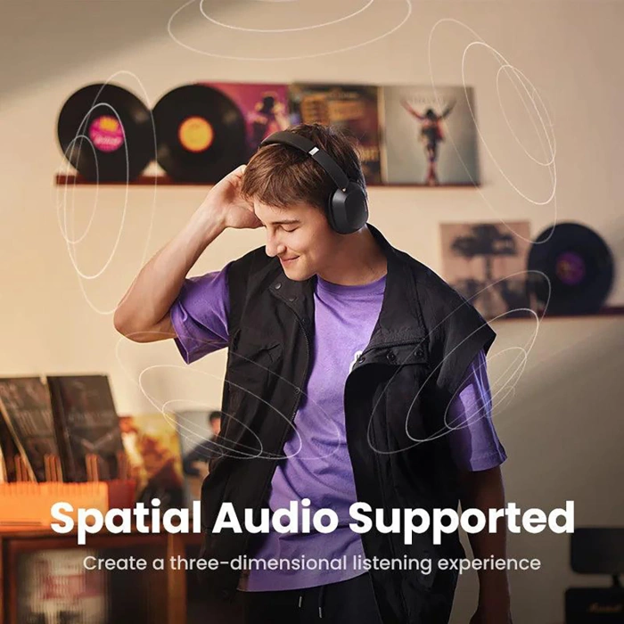 Słuchawki bezprzewodowe 35758 Ugreen HiTune Max 5C, Hybrid ANC, Bluetooth 5.4 (czarne)