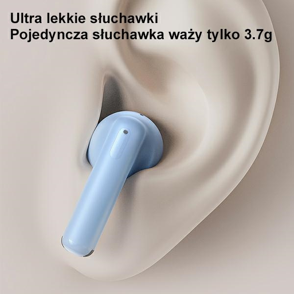 USAMS Słuchawki Bluetooth 5.3 TWS US Series Dual mic bezprzewodowe niebieskie/blue BHUUS03