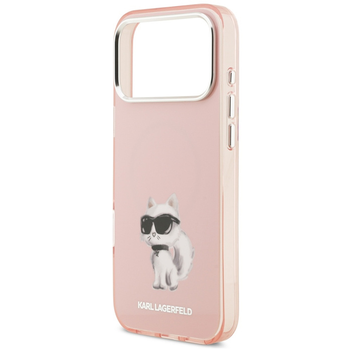 Etui Karl Lagerfeld IML Aquarelle        Choupette & Logo MagSafe do iPhone 17 Pro Max różowy