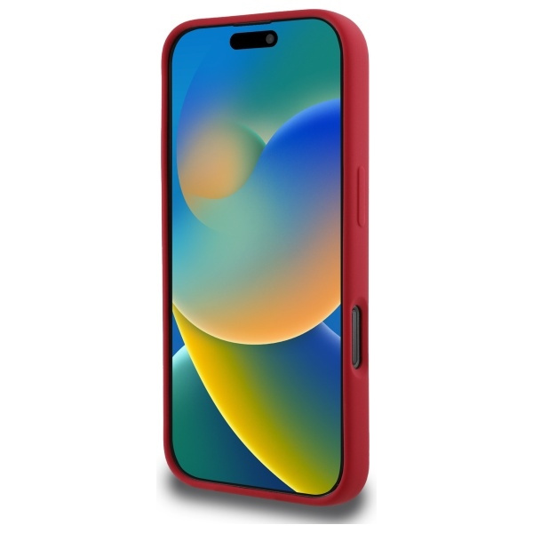 Etui Karl Lagerfeld iPhone 16 Pro czerwony/red HC MagSafe Silicone KC Heads Ring