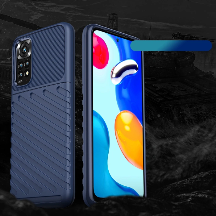 Thunder Case elastyczne pancerne etui pokrowiec Xiaomi Redmi Note 11 Pro 5G / 11 Pro niebieski