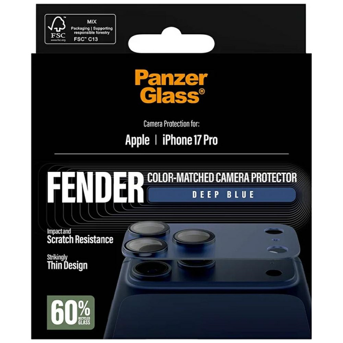 Szkło hartowane na obiektyw PanzerGlass  Fender Camera Protector do iPhone 17 Pro niebieski