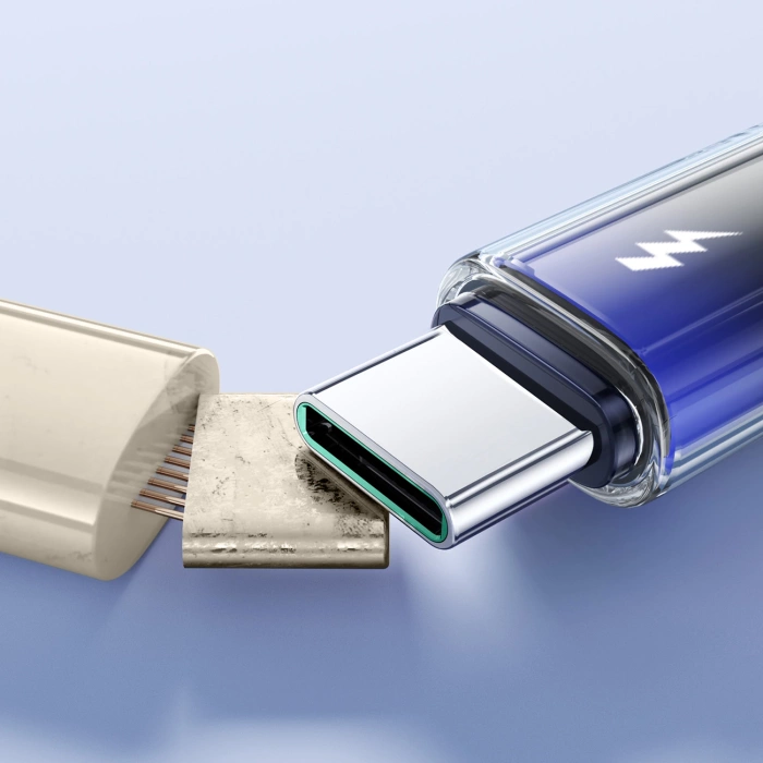 Kabel Joyroom S-A42 Crystal-Clear Series 3A USB-A - USB-C 1,2m - czarny