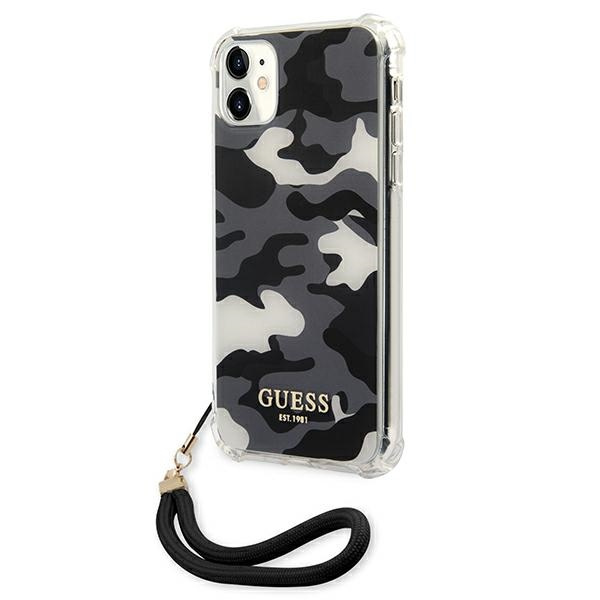 Etui GUESS Apple iPhone 11 Camo Collection Czarny Hardcase CASE
