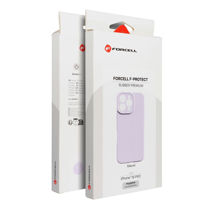 Etui na iPhone 15 PRO MAX Forcell F-Protect Rubber Premium zgodny z MagSafe fiołkoworóżowy 0INT