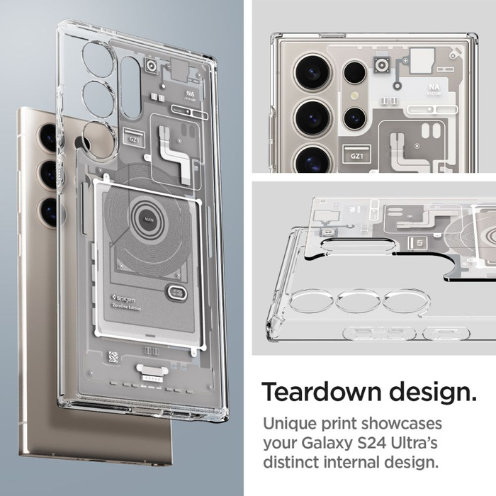 Etui Spigen Ultra Hybrid Galaxy S24 Ultra Zero One Natural Titanium Case