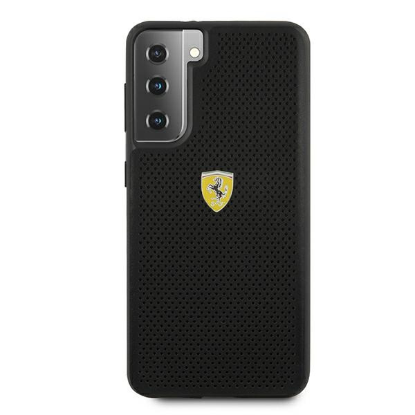 Etui FERRARI Samsung Galaxy S21 Plus G996 On Track Perforated FESPEHCS21MBK Czarny Hardcase