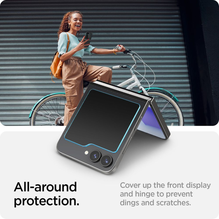 SZKŁO HARTOWANE SPIGEN GLAS.TR ”EZ FIT” 2-PACK GALAXY Z FLIP 6 / 7 FE CLEAR