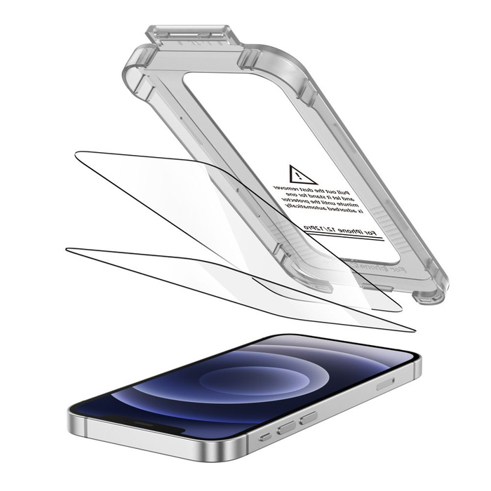 SZKŁO HARTOWANE TECH-PROTECT IPHONE 12 / 12 PRO QUICK SET+ 2-PACK CZARNE