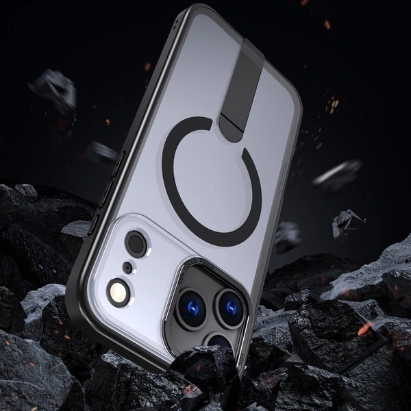 Etui Hybrid Armor X na Samsung Galaxy S26 Ultra z podstawką kompatybilne z MagSafe - czarne