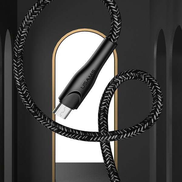 USAMS Kabel pleciony U41 MicroUSB/USB Fast Charge 1m czerwony/red SJ393USB02 (US-SJ393)